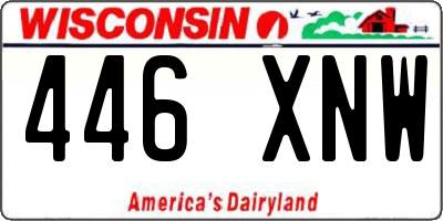 WI license plate 446XNW