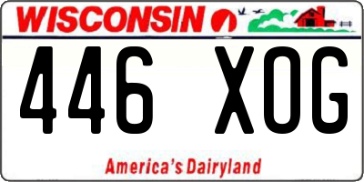 WI license plate 446XOG