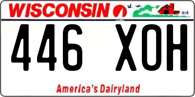 WI license plate 446XOH