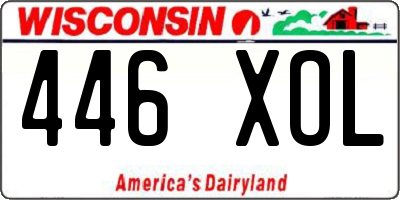 WI license plate 446XOL