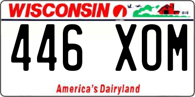 WI license plate 446XOM