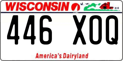 WI license plate 446XOQ