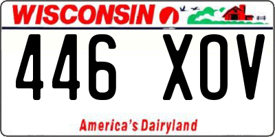 WI license plate 446XOV