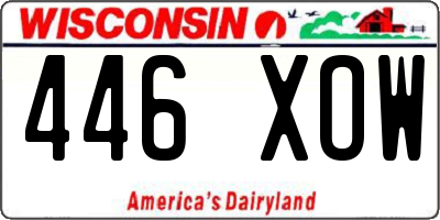 WI license plate 446XOW