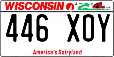 WI license plate 446XOY