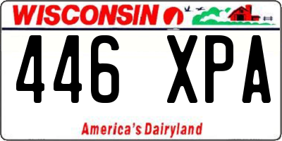 WI license plate 446XPA