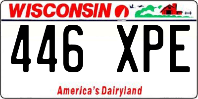 WI license plate 446XPE