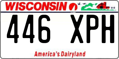 WI license plate 446XPH