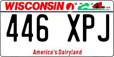 WI license plate 446XPJ