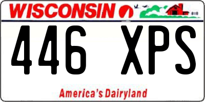WI license plate 446XPS