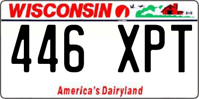 WI license plate 446XPT