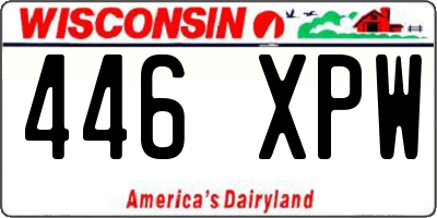 WI license plate 446XPW