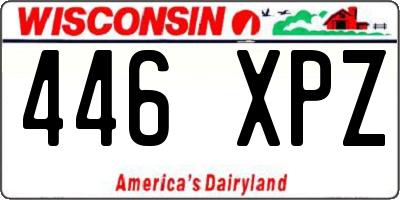 WI license plate 446XPZ