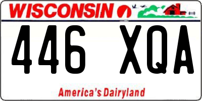 WI license plate 446XQA