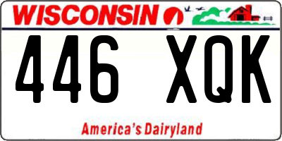 WI license plate 446XQK
