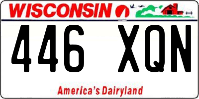 WI license plate 446XQN