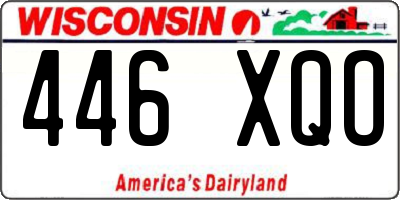 WI license plate 446XQO