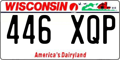 WI license plate 446XQP