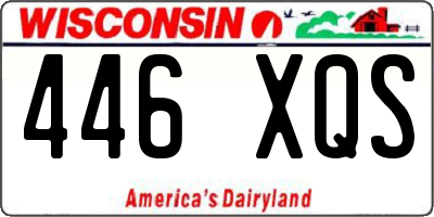 WI license plate 446XQS