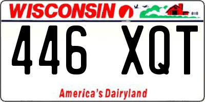 WI license plate 446XQT