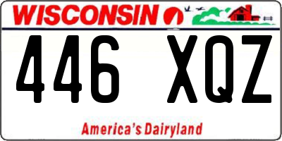 WI license plate 446XQZ