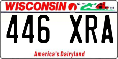 WI license plate 446XRA