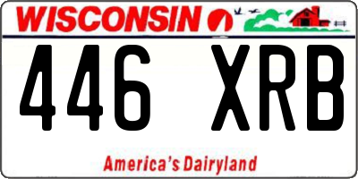 WI license plate 446XRB