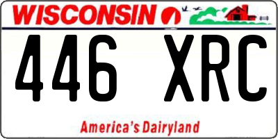 WI license plate 446XRC