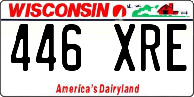 WI license plate 446XRE