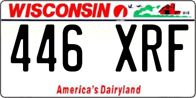 WI license plate 446XRF