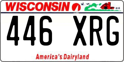 WI license plate 446XRG