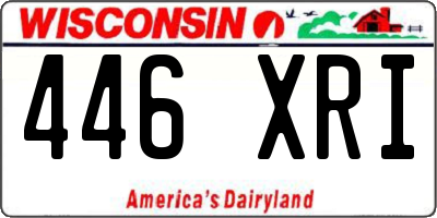 WI license plate 446XRI