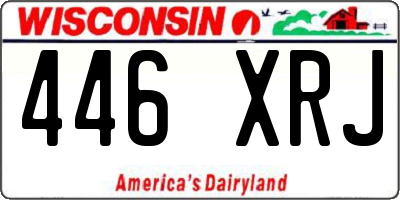 WI license plate 446XRJ
