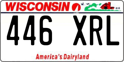 WI license plate 446XRL