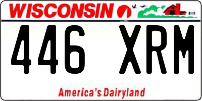 WI license plate 446XRM