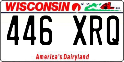 WI license plate 446XRQ