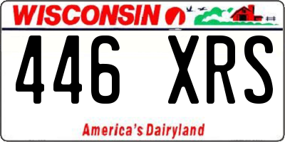 WI license plate 446XRS