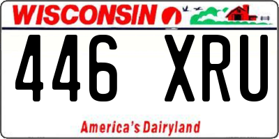 WI license plate 446XRU
