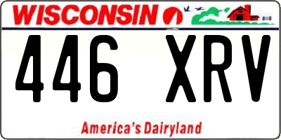 WI license plate 446XRV