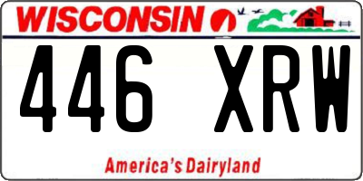 WI license plate 446XRW