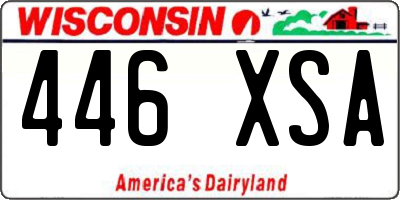 WI license plate 446XSA