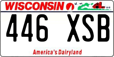WI license plate 446XSB
