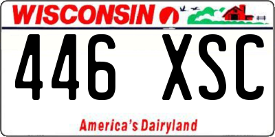 WI license plate 446XSC