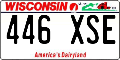 WI license plate 446XSE