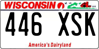 WI license plate 446XSK