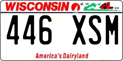WI license plate 446XSM