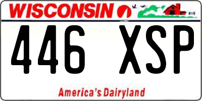 WI license plate 446XSP
