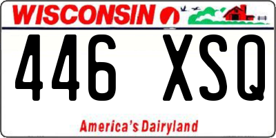 WI license plate 446XSQ