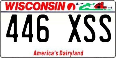 WI license plate 446XSS