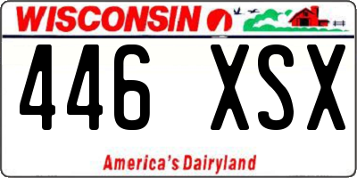 WI license plate 446XSX